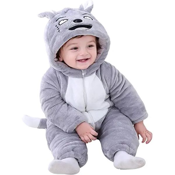 Unisex Baby Flannel Jumpsuit Panda Style