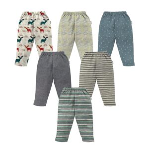 100% Cotton Assorted Track Pant for Boys and Girls - Regular fit | Loose Fit Track Pants(Pack of 6)