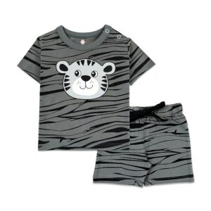 Boys & Baby girls Cotton Printed Round Neck Half Sleeve T-shirt & Short Latest Summer Clothing Sets
