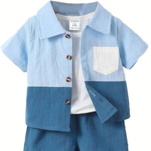 Baby Boys Short Sleeve Shirt & Shorts Set.Clpthes Set For Kids 1 to 7 Year