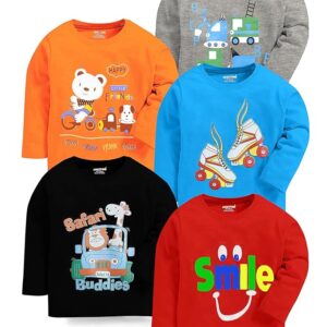 Boys Full Sleeves Regular Fit Cotton T-Shirt