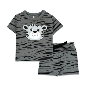Baby Boys & Baby girls Cotton Printed Round Neck Half Sleeve T-shirt & Short Latest Summer Clothing Sets